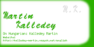 martin kalledey business card